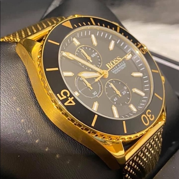 HB1513703 - Hugo Boss Men’s Ocean Gold Steel Watch - Picture 5 of 11